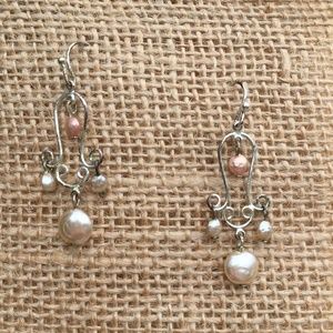 Freshwater pearl sterling earrings